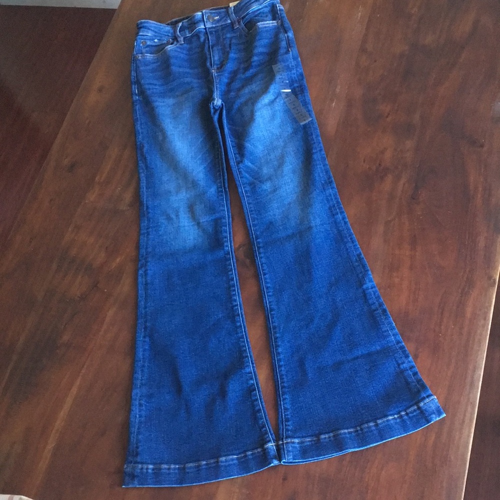 Super Stretch Hi-Rise Flare Dark Rinse size 2